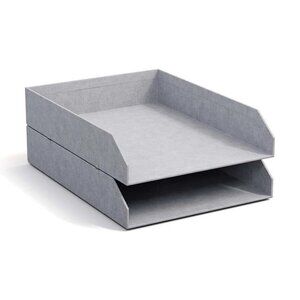 BIGSO Sweden Set of 2 Hakan Stackable Letter Trays NWT